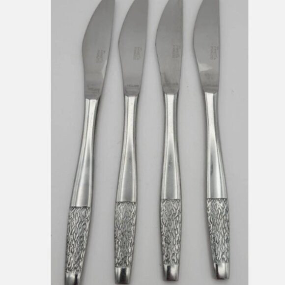 Vintage Amefa Holland Stainless Steel Dinner Knife Lot of 4 Knives Prestige Rare - Picture 1 of 14